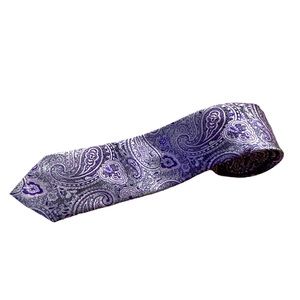 Mens Purple Paisley Necktie